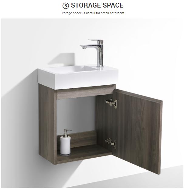 European Single Basin Storage Cabinet Bath Vanity