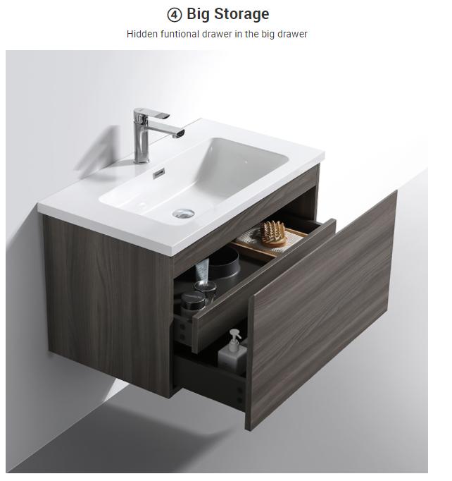 24 INCH BIG STORAGE MELAMINE FLOATING BATHROOM VANITY