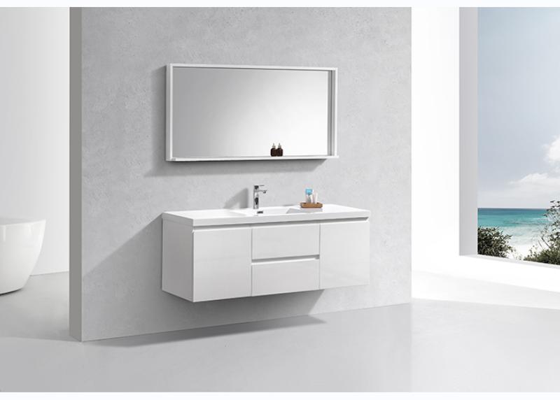 48 Inch High Gloss White Floating Bathroom Vanity