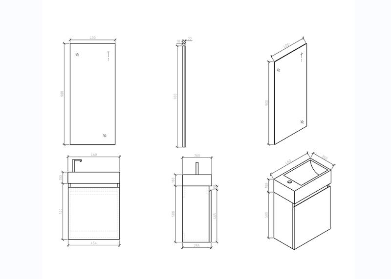 Modern Design 18 Inch Single Basin Storage Cabinet Bath Vanity