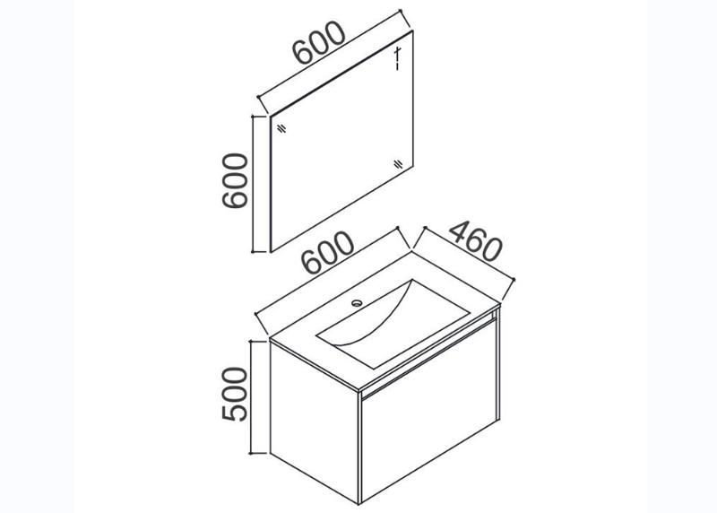 24 Inch Hiden Drawer Design Floating Bathroom Vanity