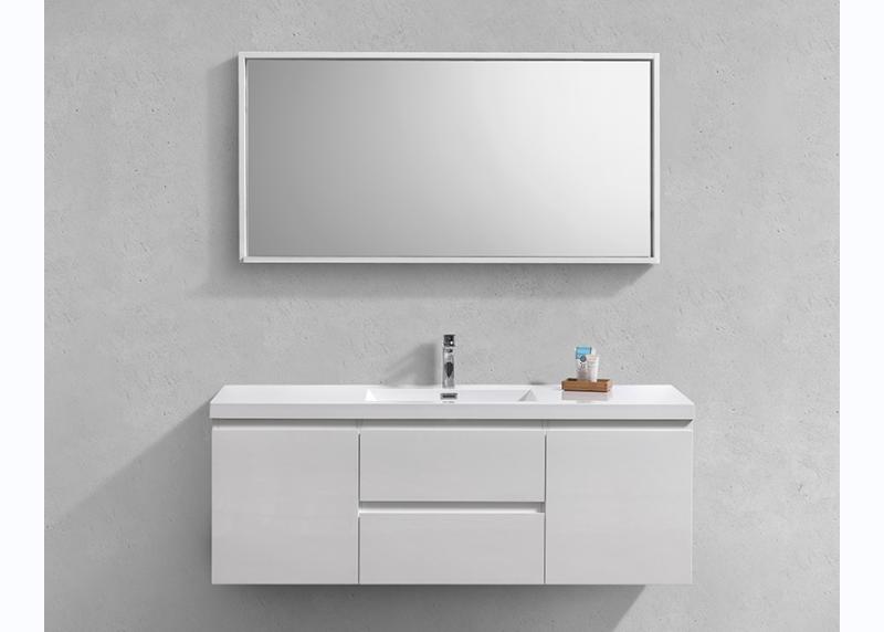 48 Inch High Gloss White Floating Bathroom Vanity