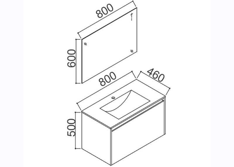 32 Inch Hiden Drawer New Design Floating Bathroom Vanity