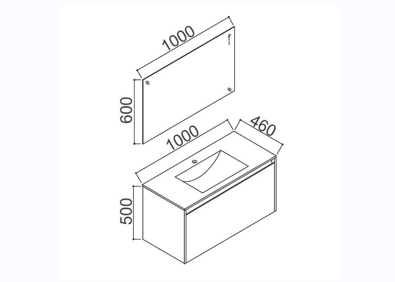 40 Inch Hiden Drawer New Design Floating Bathroom Vanity