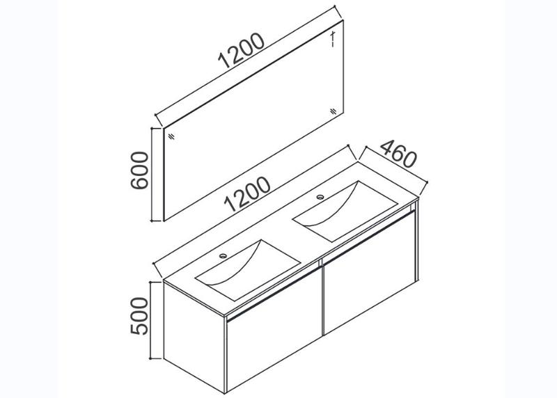 48 Inch Hiden Drawer New Design Floating Bathroom Vanity